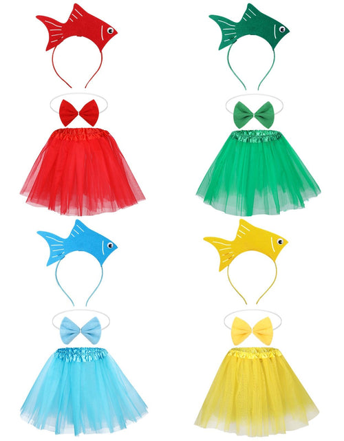 Load image into Gallery viewer, Shyyween 12 Pcs Halloween Sea Fish Costume Headband Tutu Bow Tie Size One Size
