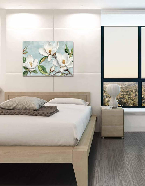 Load image into Gallery viewer, Prime Leader Vintage Framed Canvas Art White Magnolia Flower 12x18
