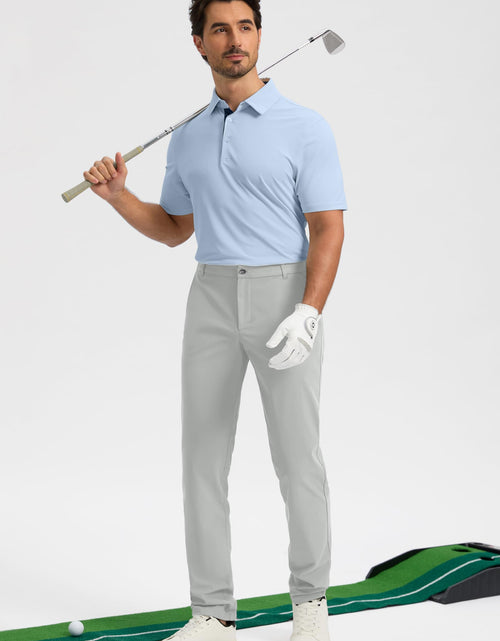 Load image into Gallery viewer, Obla Men's Slim Fit Golf Pants Silver Grey 33W 32L
