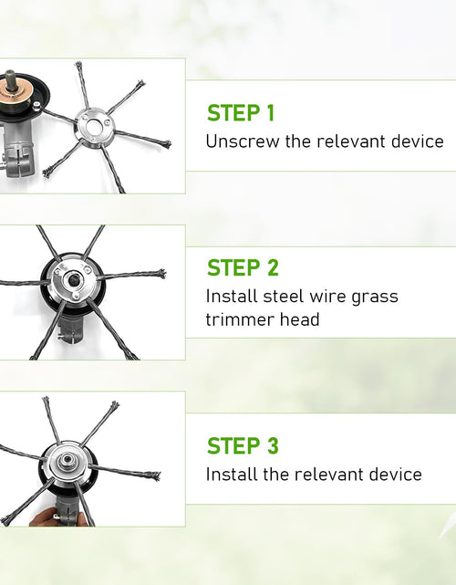 Load image into Gallery viewer, Generic Steel Wire Grass Trimmer Head 6 Inch 2PCS Silver Spindle 0.2in
