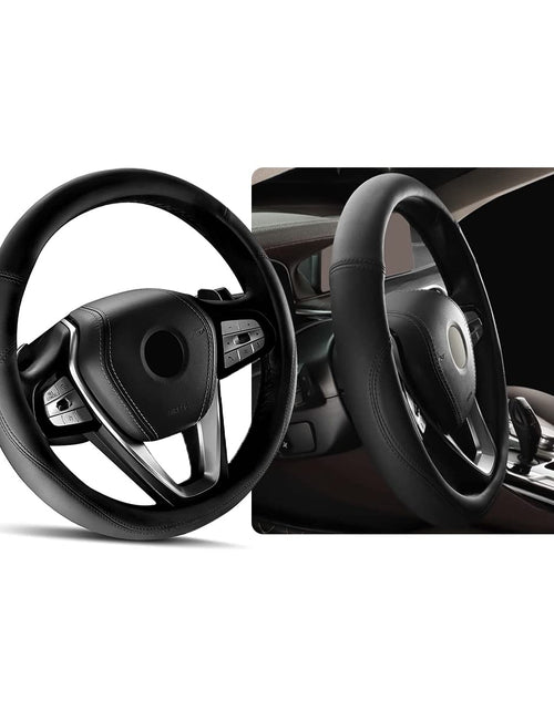 Load image into Gallery viewer, Ziciner Steering Wheel Cover Soft Leather Durable Universal 14.5-15in Gray

