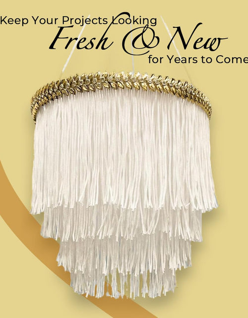 Load image into Gallery viewer, Trims by the Yard 6" Chainette Fringe Trim Polyester Decorative Flag Gold 10yd
