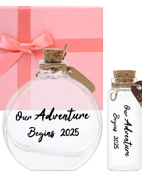 Load image into Gallery viewer, muchly 2 Pcs Honeymoon Sand Keepsake Jar Our Adventure Begins 2025 Heart
