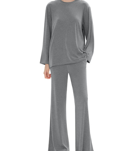 C202 Women's 2-Piece Lounge Set Crewneck Sweatsuit Lava Size L