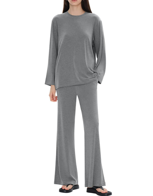 Load image into Gallery viewer, C202 Women's 2-Piece Lounge Set Crewneck Sweatsuit Lava Size L
