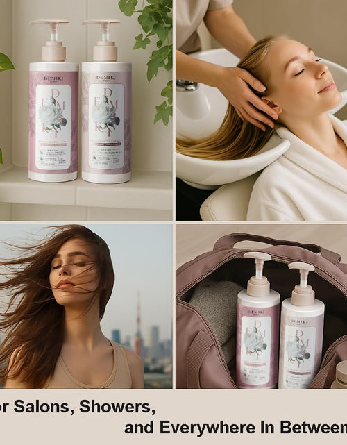 Load image into Gallery viewer, BestBy07/27 DEMIKI Japanese Keratin Shampoo Oily Hair Rose 450ml Pink
