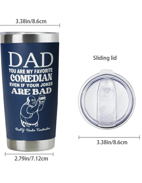 Load image into Gallery viewer, Carselage Stainless Steel Tumbler 20Oz Navy Blue Fathers Day Gift Dad
