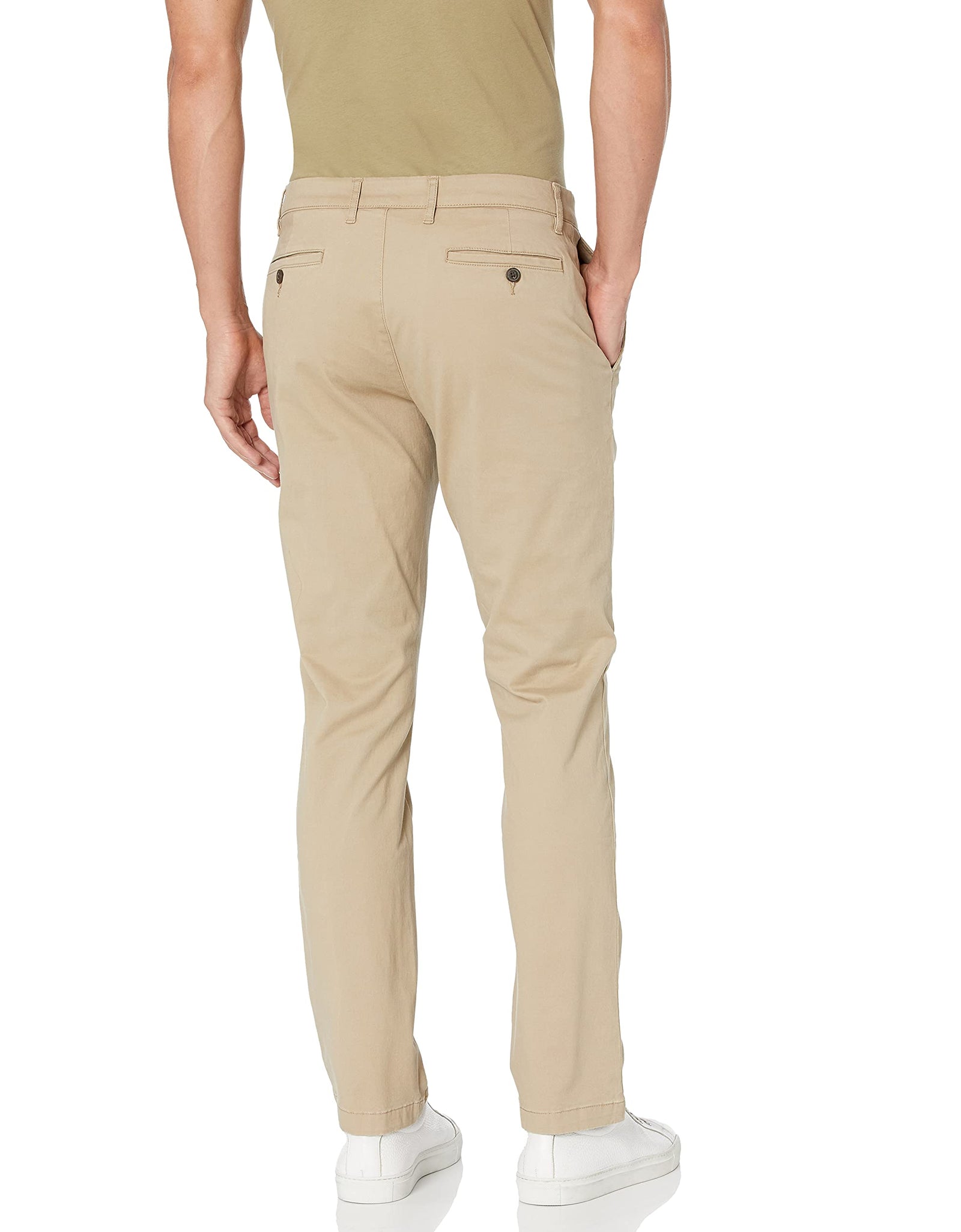 Amazon Essentials Men's Skinny-Fit Washed Stretch Chino Pant Light Khaki 29x34