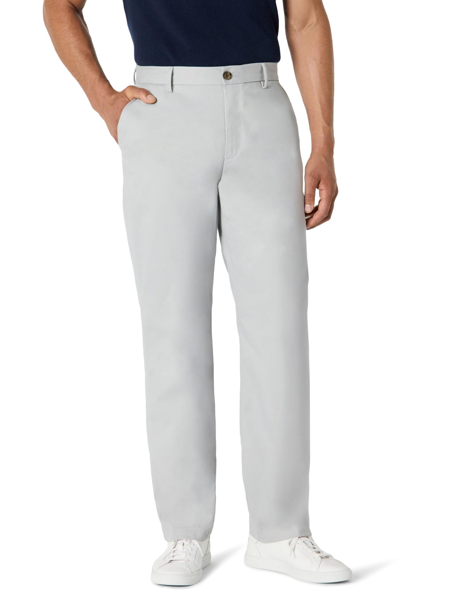 Amazon Essentials Men's Classic-Fit Wrinkle-Resistant Chino Pant Grey Size 34x33