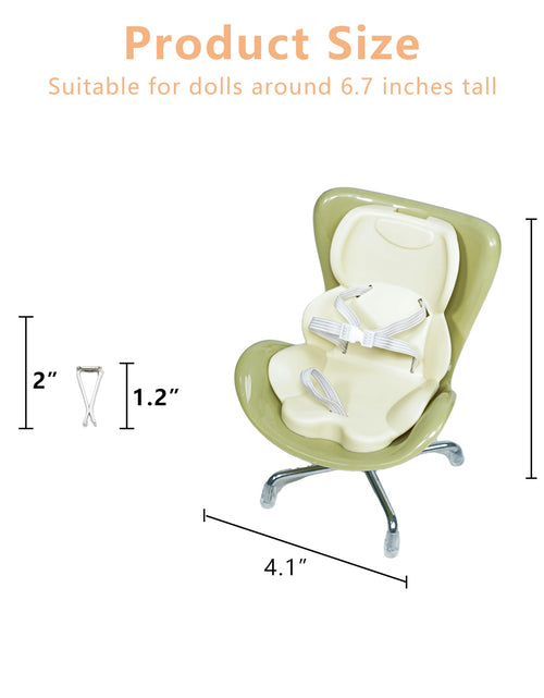 Load image into Gallery viewer, Bofiyma Car Seat for Doll 3-in-1 Vent Clip Aroma Diffuser Green 15-17cm

