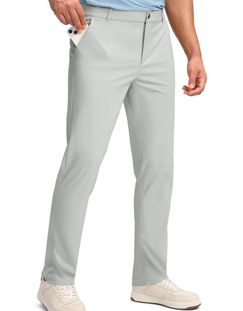 Load image into Gallery viewer, Obla Men's Slim Fit Golf Pants Silver Grey 33W 32L
