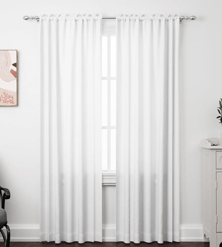 ZWARMY Kitchen Tier Curtains 84x40in White Semi Light Filtering 2Pcs