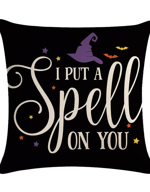 Load image into Gallery viewer, 7COLORROOM Halloween Pillow Covers Set of 2 Black 18x18in Polyester
