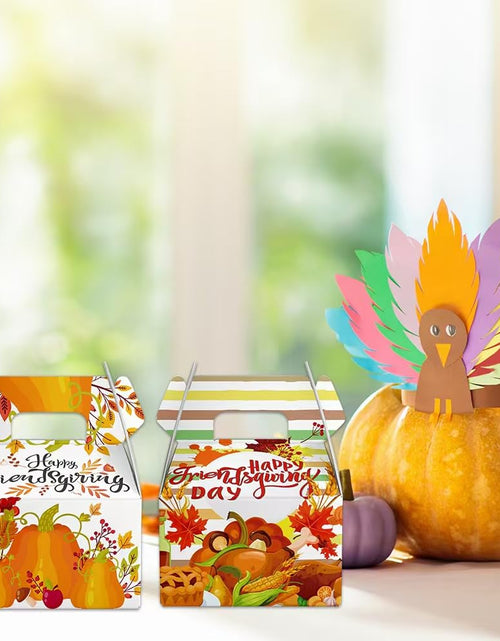 Load image into Gallery viewer, Generic Friendsgiving Gift Bags Thanksgiving Party Favors Orange 12 Pack
