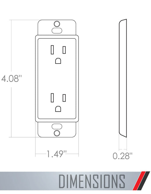 Load image into Gallery viewer, TayMac AD20W Paintable Duplex Adapter Plate White Plastic
