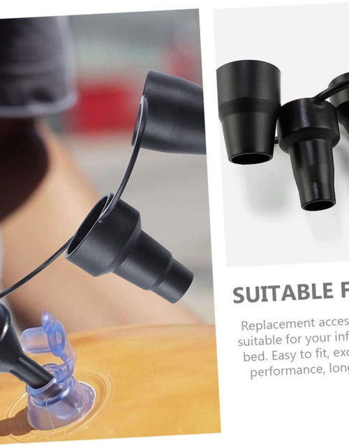 Load image into Gallery viewer, ZROSIN 5Pcs Black Electric Air Pump Replacement Nozzles 3 Sizes Plastic
