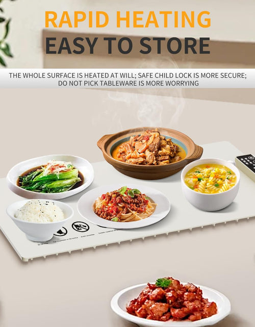 Load image into Gallery viewer, CLYORA Electric Warming Tray 23x15in Food Grade Silicone 5 Temp Auto Shut-Off
