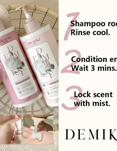 Load image into Gallery viewer, BestBy07/27 DEMIKI Japanese Keratin Shampoo Oily Hair Rose 450ml Pink
