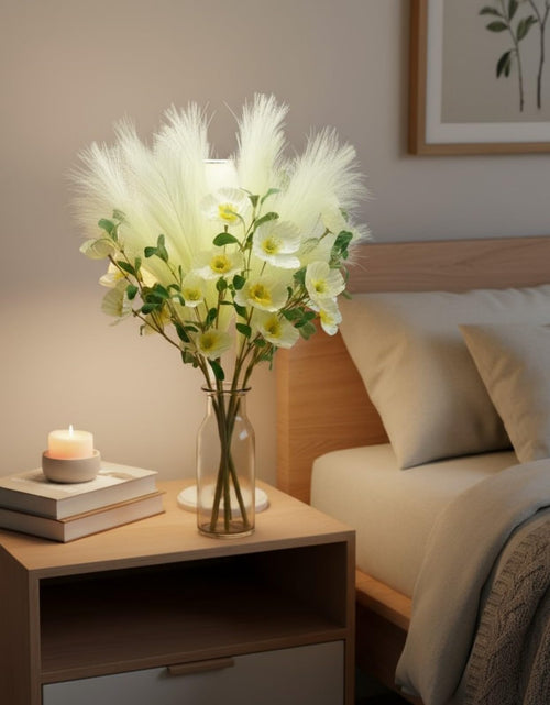 Load image into Gallery viewer, NoriStyle Silk White Artificial Poppy Flowers 6 Pcs Long Stems Indoor Decor

