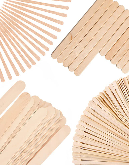 Load image into Gallery viewer, Mibly 500 Pcs Wooden Wax Sticks Assorted Applicator Spatulas for Body Face Legs
