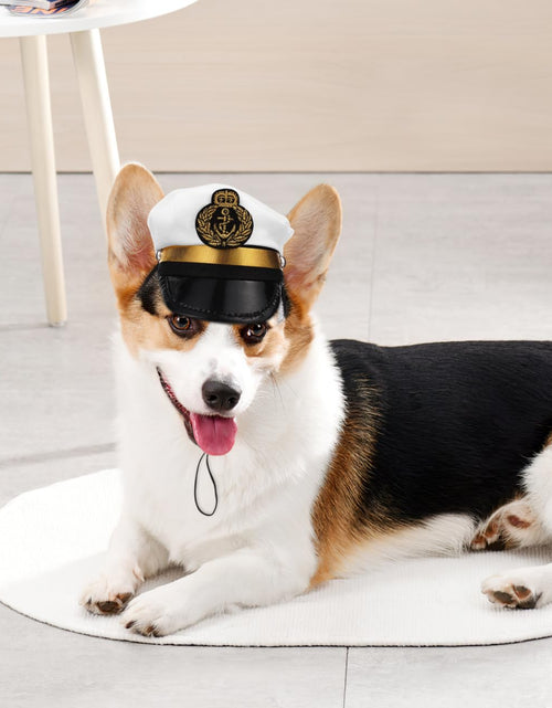 Load image into Gallery viewer, BESPORTBLE Small Dog Captain Sailor Hat Marine Admiral Costume Black
