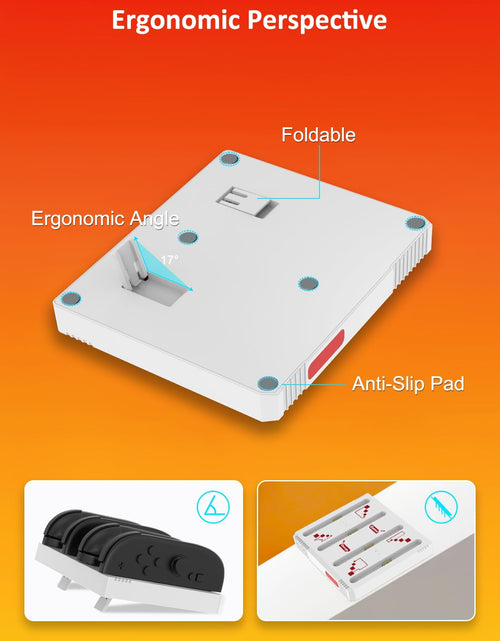 Load image into Gallery viewer, Eastfine Retro Style Nintendo Switch 2 Joy-Con Charger Station LED White Red
