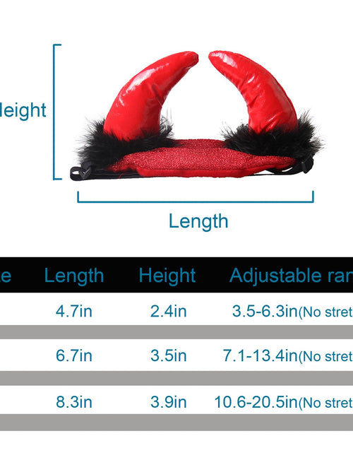 Load image into Gallery viewer, ABLAZEZAI Pet Halloween Devil Horn Headband Adjustable Red Size Large
