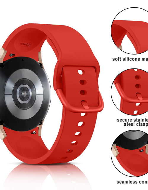 Load image into Gallery viewer, Apbands Silicone Sport Strap for Samsung Galaxy Watch 20mm Red Size 20mm
