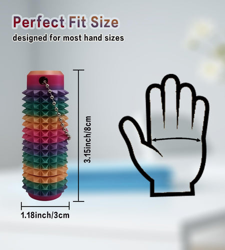 VeiDynoA Ouchies Pain Fidget Toy 3D Printed Anxiety Relief Rainbow Keychain