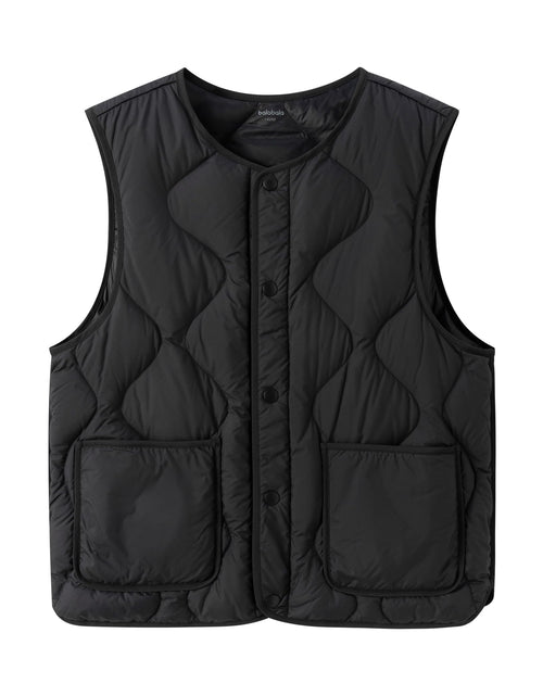 Load image into Gallery viewer, Balabala Kids Heated Puffer Vest Windproof Sleeveless Coat Black Size 13-14Y
