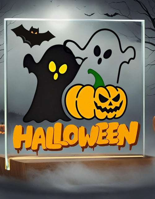 Load image into Gallery viewer, YouerCrystal Halloween Sign Colorful Glass Ghost Decor 3.94 Inch
