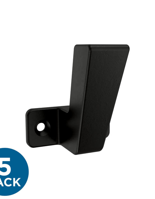 Load image into Gallery viewer, Franklin Brass Geometric Single Wall Hooks Matte Black 5-Pack
