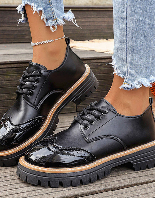 Load image into Gallery viewer, Round Toe Flatheeled Laceup Pumps For Women
