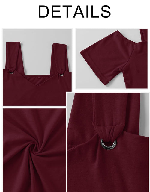 Load image into Gallery viewer, Bellcoco Womens Cold Shoulder V Neck Red Blouse Top XL

