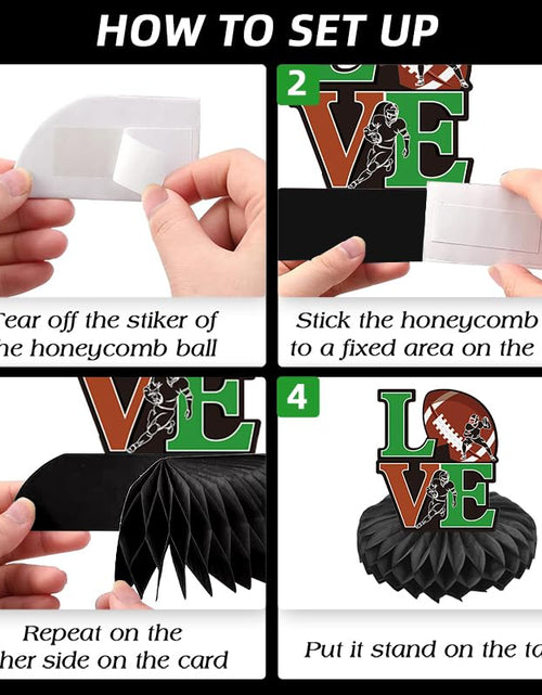 Load image into Gallery viewer, Koeilay Game Time Football Banner &amp; Decorations Green Brown Party Supplies

