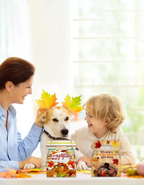 Load image into Gallery viewer, Generic Friendsgiving Gift Bags Thanksgiving Party Favors Orange 12 Pack
