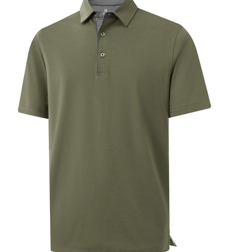 VEBOON Men's Short Sleeve Cotton Blend Polo Shirt Army Green Size XX-Large