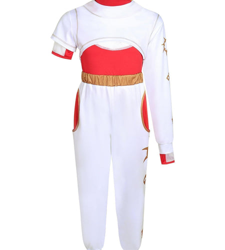 FENFATUO Kids Zombie Girls Halloween Costume 3PCS Mesh Top Pants Coat Size 7-8