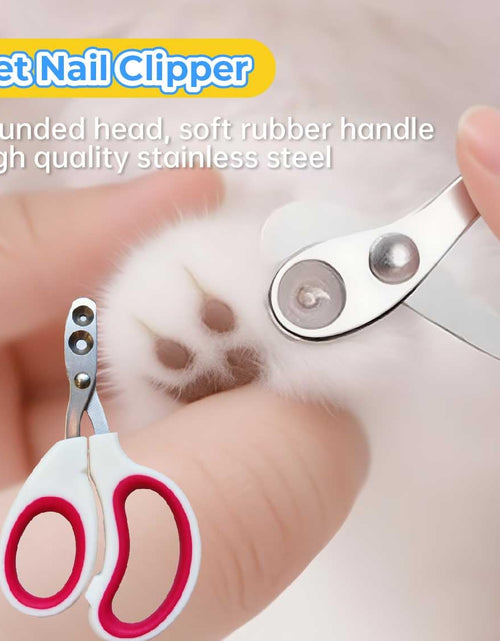Load image into Gallery viewer, Yutaohui 4-in-1 Pet Bath Brush Kit with Comb Clipper for Dogs Cats
