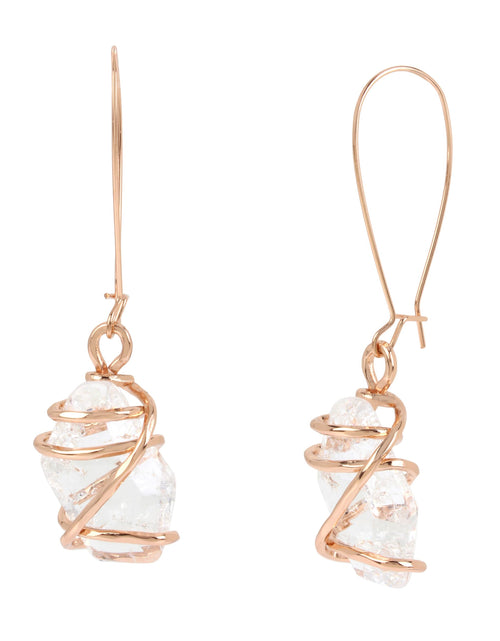 Load image into Gallery viewer, Robert Lee Morris Soho Women's Caged Stone Crystal Dangle Earrings One Size
