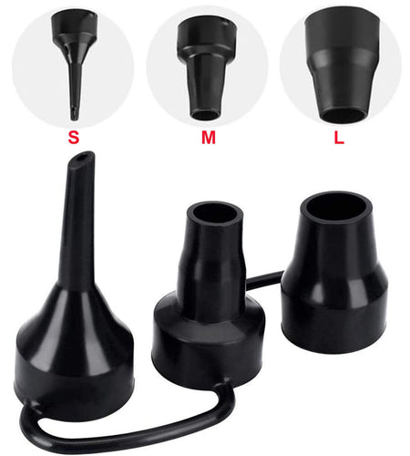 ZROSIN 5Pcs Black Electric Air Pump Replacement Nozzles 3 Sizes Plastic