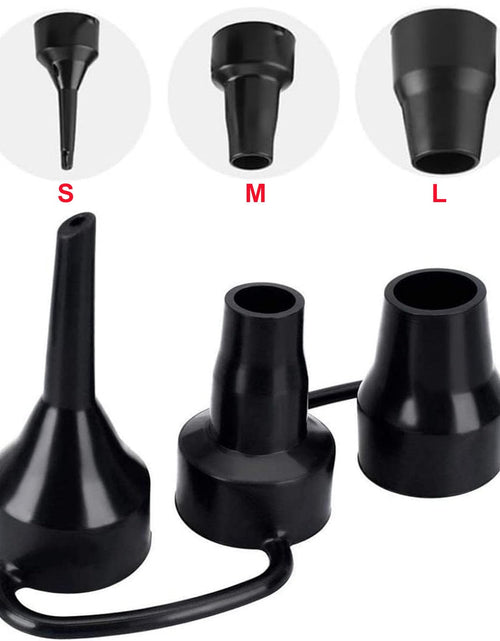 Load image into Gallery viewer, ZROSIN 5Pcs Black Electric Air Pump Replacement Nozzles 3 Sizes Plastic
