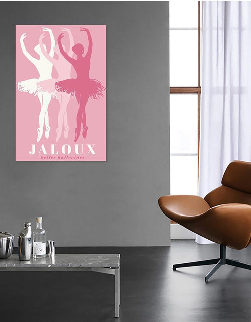 Load image into Gallery viewer, Trendy Pink Ballet Art Print Poster Canvas Wall Art 12x18in Unframed
