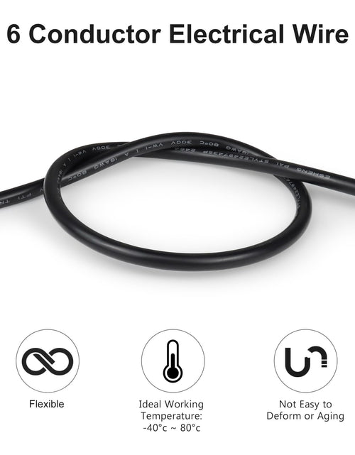 Load image into Gallery viewer, LEDLampsWorld 20 Gauge 7 Conductor Electrical Wire 32.8FT PVC Thermostat Wire
