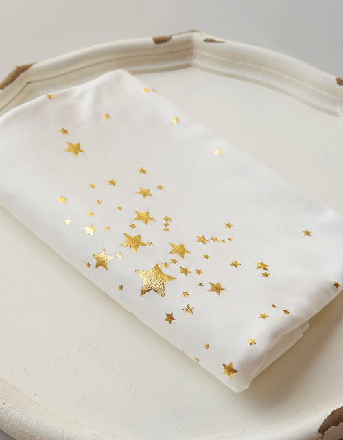 Load image into Gallery viewer, Zeroest Newborn Photography Wraps with Gold Stars Navy Size Crib
