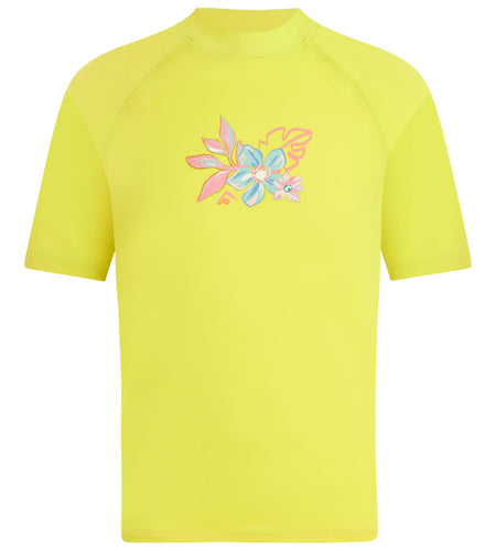 Kanu Surf Girls Rash Guard UPF 50+ Short Sleeve Swim Shirt Daria Size 8