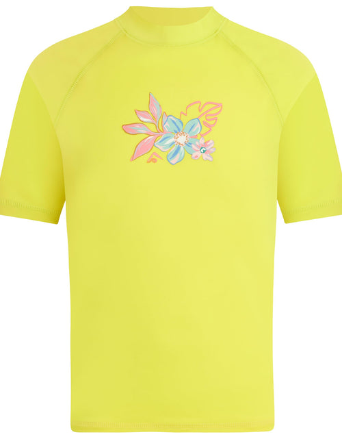 Load image into Gallery viewer, Kanu Surf Girls Rash Guard UPF 50+ Short Sleeve Swim Shirt Daria Size 8
