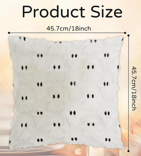 yaenoei Halloween Ghost Pillow Covers 18x18 Beige Set of 2