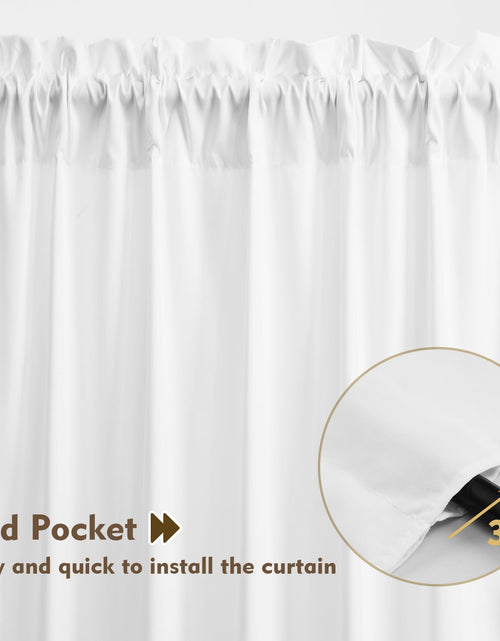 Load image into Gallery viewer, ZWARMY Kitchen Tier Curtains 84x40in White Semi Light Filtering 2Pcs
