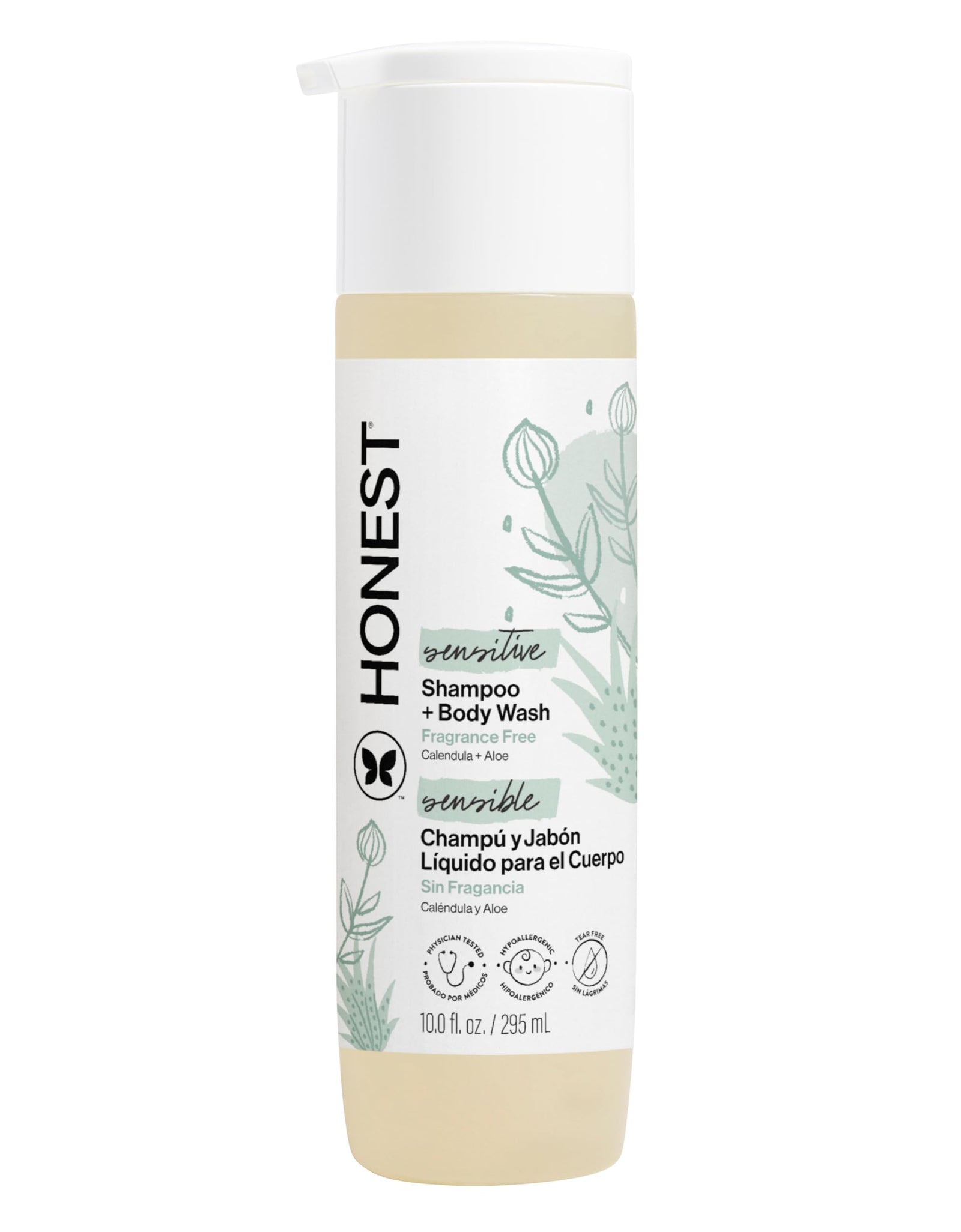 The Honest Company 2-in-1 Baby Shampoo & Body Wash Fragrance-Free 10 fl oz